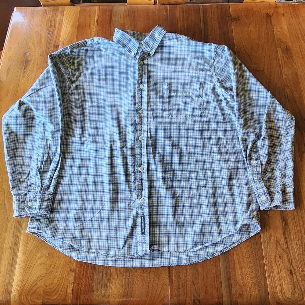 Blue Plaid Men's Shirt